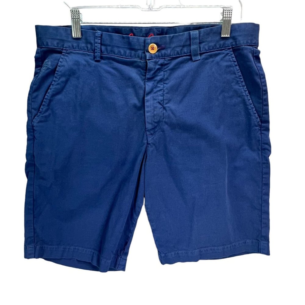 Robert Graham Blue Flat Front Shorts